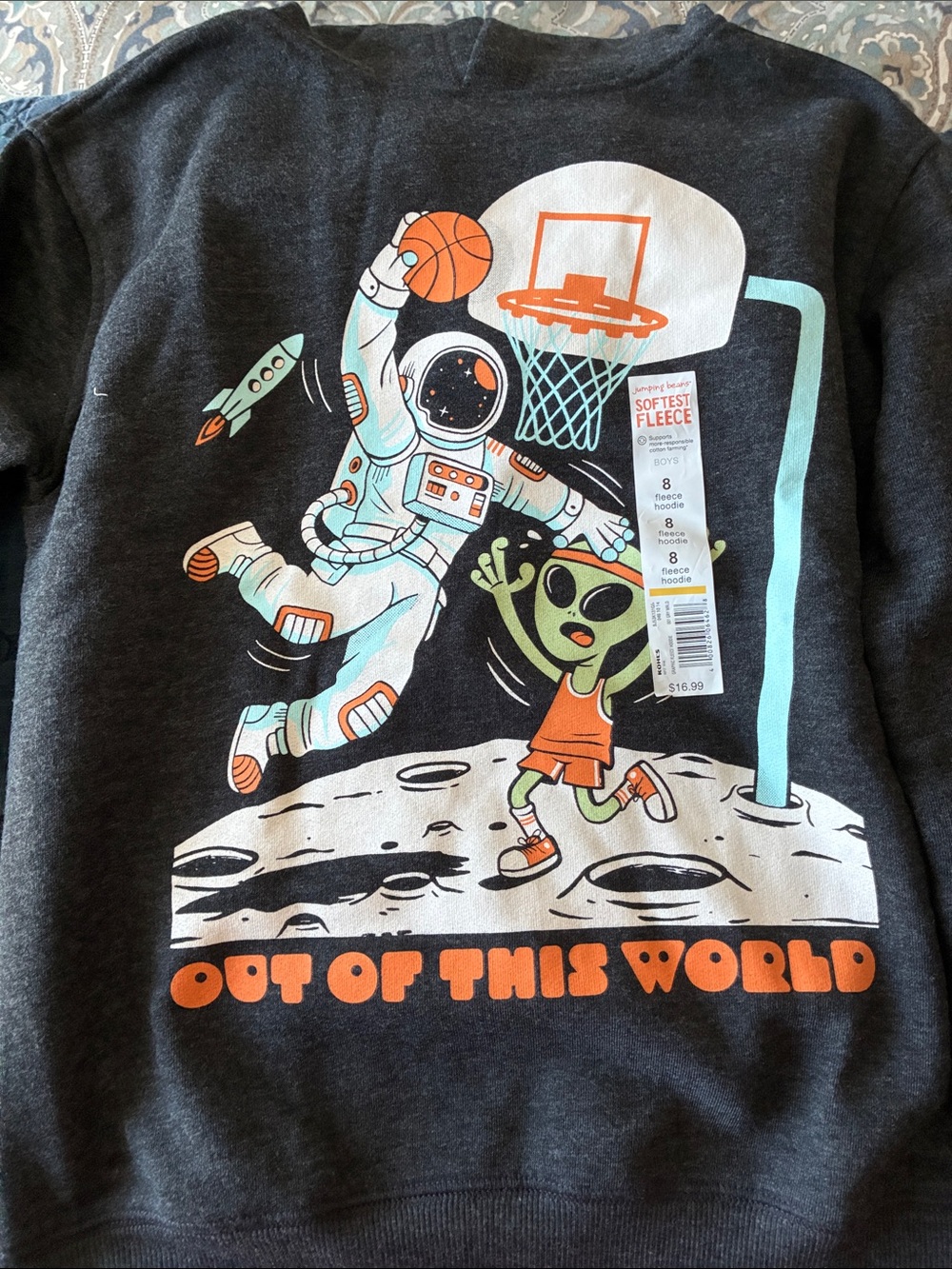 jumping beans Black 'Out of This World' Astronaut & Alien Basketball Sweatshirt
